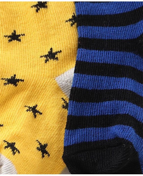Cute Walk by Babyhug Ankle Length Antibacterial Socks Stripes Print Pack Of 7 - Multicolor