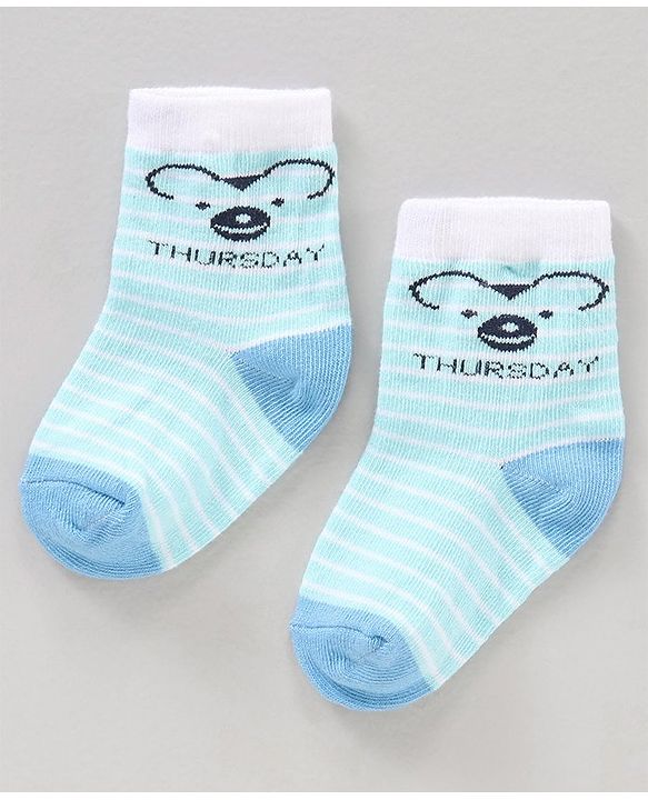 Cute Walk by Babyhug Ankle Length Antibacterial Socks Striped & Dot Prints Pack Of 7 - Multicolor