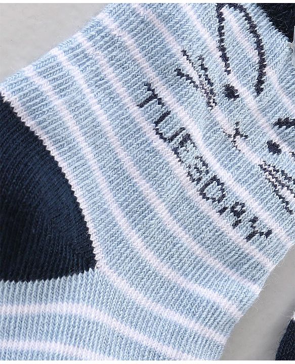 Cute Walk by Babyhug Ankle Length Antibacterial Socks Striped & Dot Prints Pack Of 7 - Multicolor