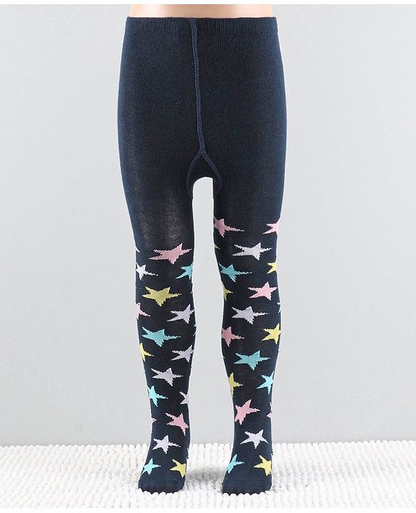 Cutewalk by Babyhug Anti-Bacterial Tights  Stars Design - Navy