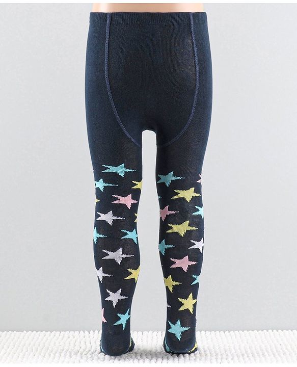 Cutewalk by Babyhug Anti-Bacterial Tights  Stars Design - Navy
