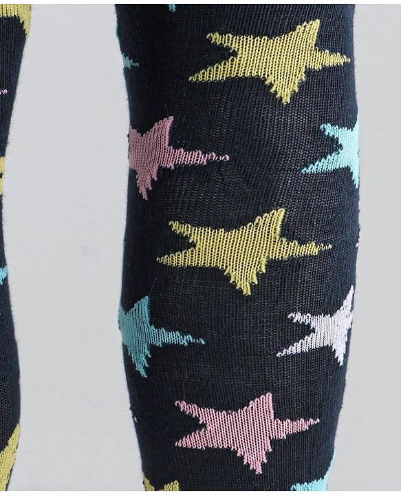 Cutewalk by Babyhug Anti-Bacterial Tights  Stars Design - Navy