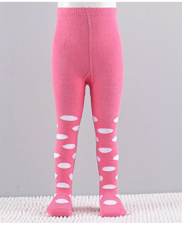 Cutewalk by Babyhug Anti-Bacterial Tights Polka Dots Design - Pink