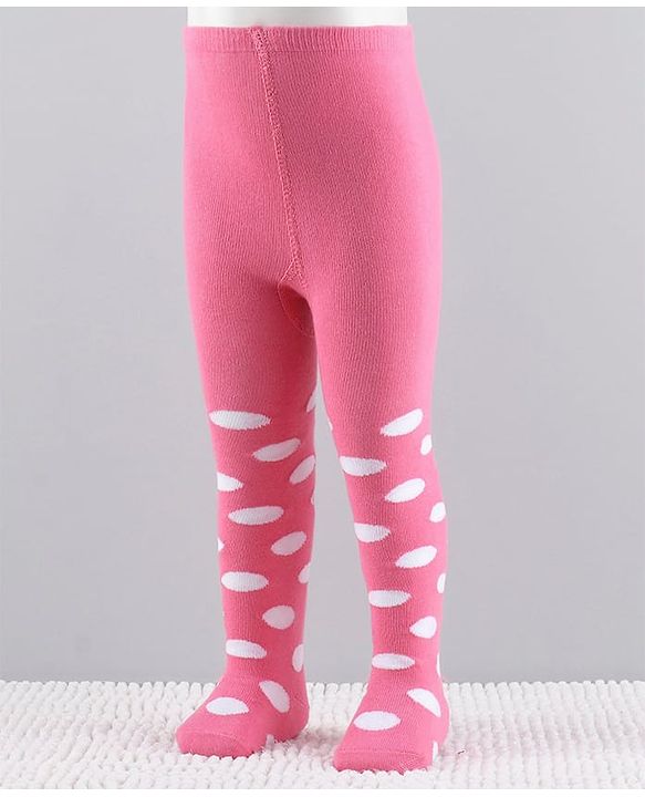 Cutewalk by Babyhug Anti-Bacterial Tights Polka Dots Design - Pink