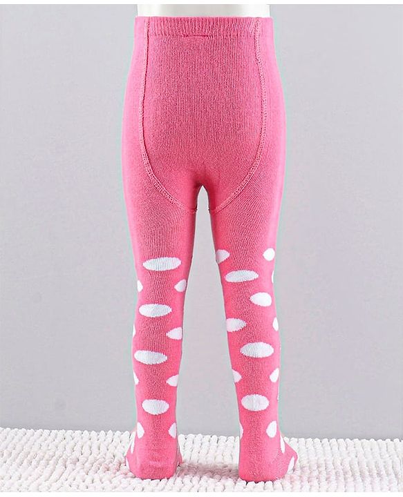 Cutewalk by Babyhug Anti-Bacterial Tights Polka Dots Design - Pink