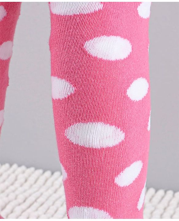 Cutewalk by Babyhug Anti-Bacterial Tights Polka Dots Design - Pink
