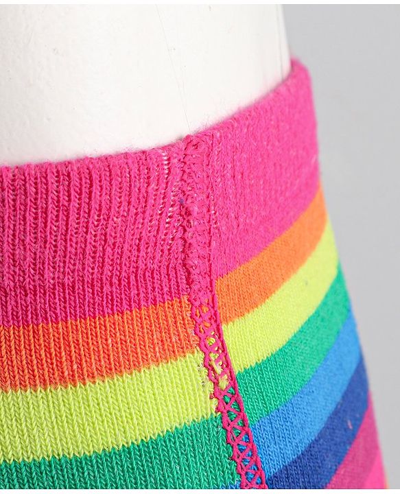 Cutewalk by Babyhug Anti-Bacterial Tights Striped Design - Multicolour