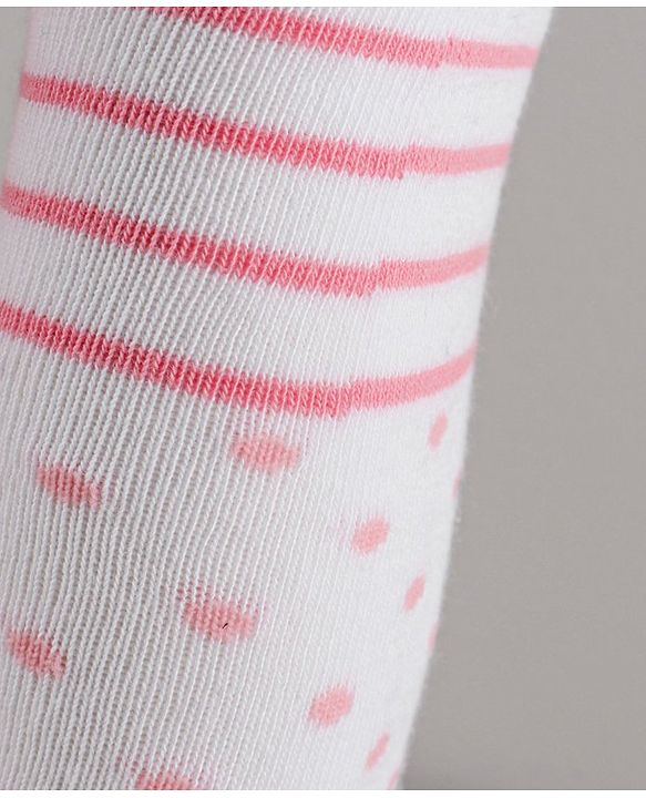 Cutewalk by Babyhug Anti-Bacterial Tights Striped - White