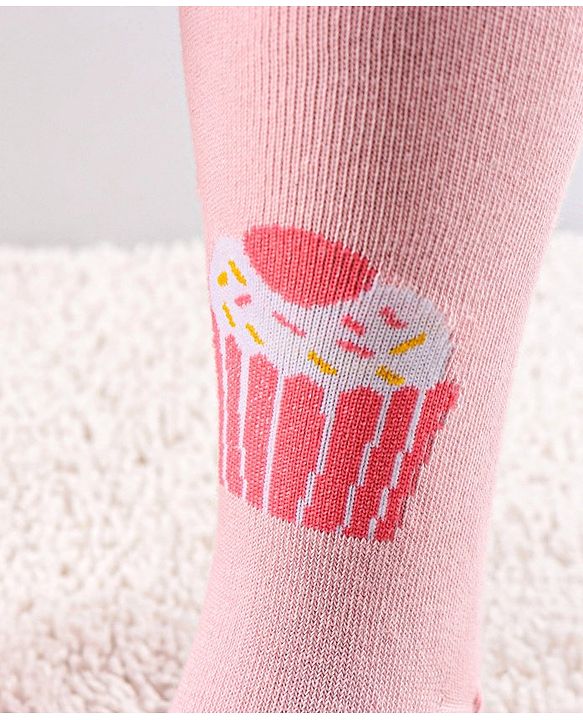 Cutewalk by Babyhug Anti Bacterial Footed Tights Striped Pack Of 2 - Pink