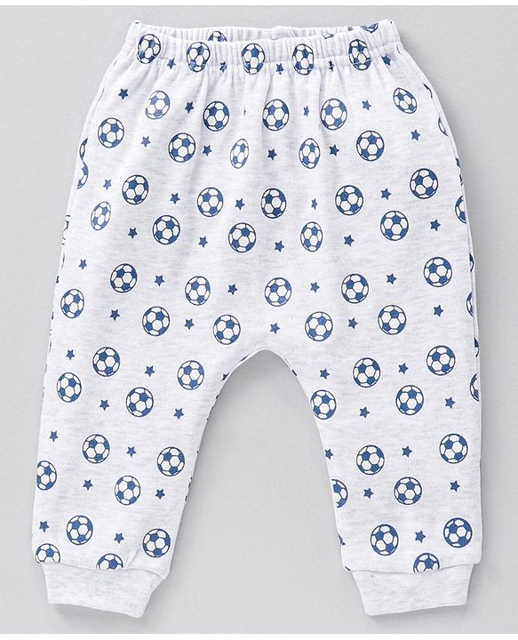Babyhug Cotton Knit Full Sleeves Striped Onesie With Soccer Printed Leggings - Red