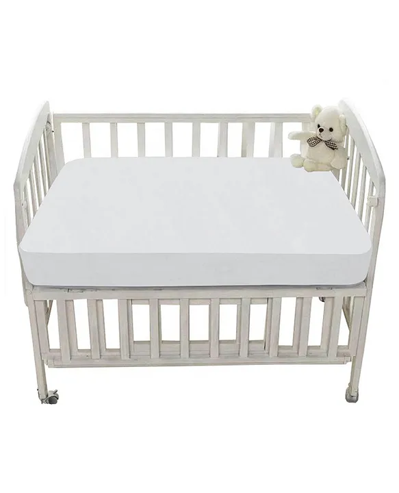 Trance Home Linen Cotton Terry Waterproof Crib Protector Baby