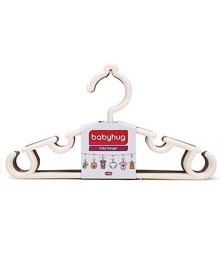 Babyhug Set Of 6 Hangers - Cream And Light Brown