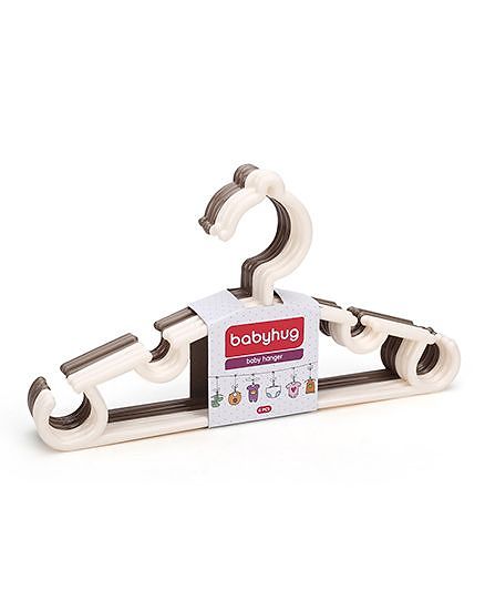 Babyhug Set Of 6 Hangers - Cream And Light Brown