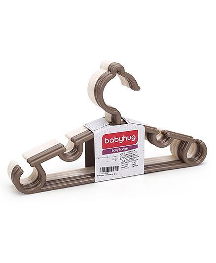 Babyhug Set Of 6 Hangers - Cream And Light Brown