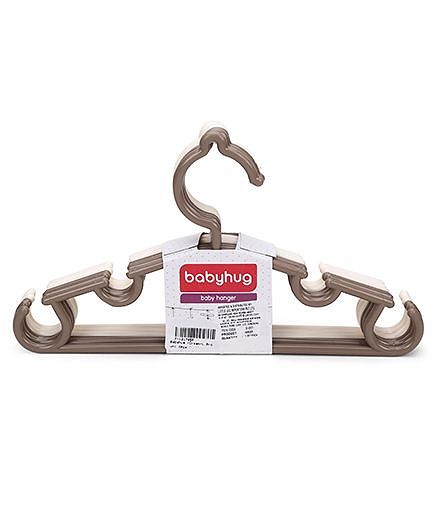 Babyhug Set Of 6 Hangers - Cream And Light Brown