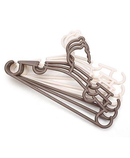 Babyhug Set Of 6 Hangers - Cream And Light Brown