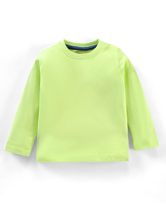 Babyhug 100% Cotton Full Sleeves Solid T-shirt and Dungaree Set - Green and Blue