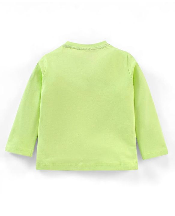 Babyhug 100% Cotton Full Sleeves Solid T-shirt and Dungaree Set - Green and Blue