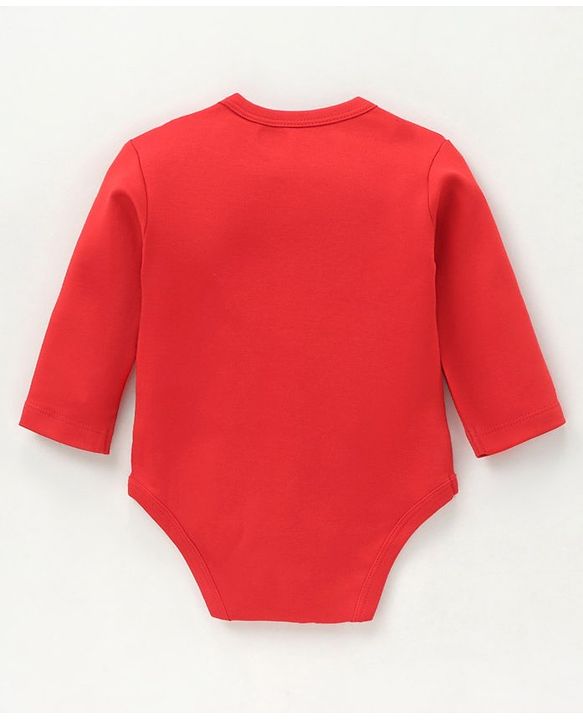 Babyhug 100% Cotton Full Sleeves Onesies Christmas Theme & Text Print - Pack of 2