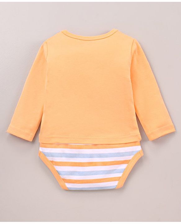 Babyhug 100% Cotton Knit Full Sleeves Cars & Bus Printed Onesies Pack Of 2 - Multicolour