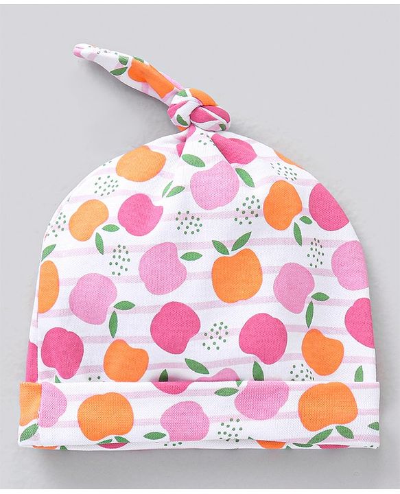 Babyhug 100% Cotton Cap Pink - Diameter 14.5 cm