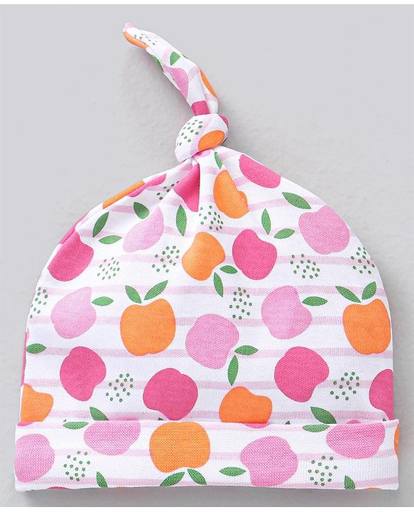 Babyhug 100% Cotton Cap Pink - Diameter 14.5 cm