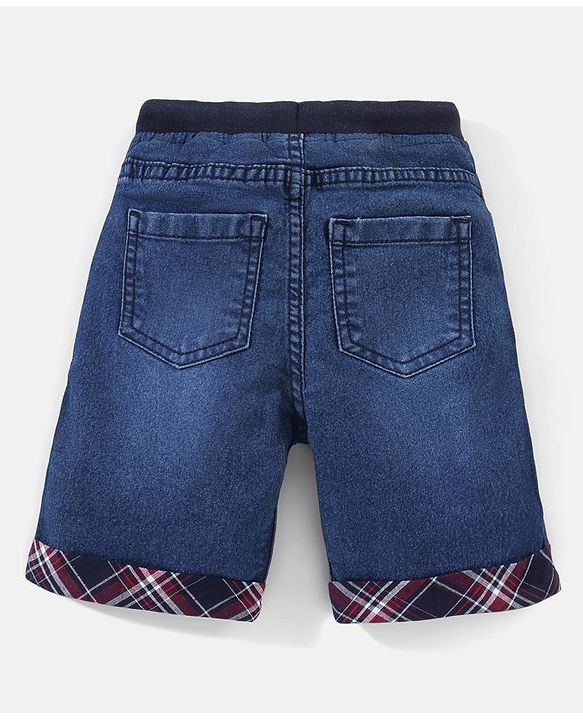 Babyhug Cotton Stretchable Denim Washed Barmuda  Knee length - Blue
