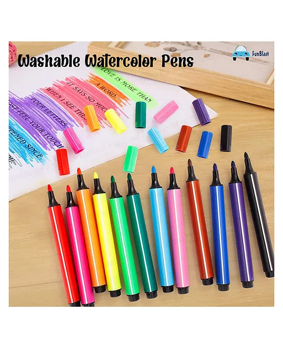 FunBlast Washable Water Color Pens Pack of 48 Multicolour Online in India,  Buy at Best Price from  - 12199081