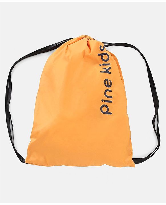 Pine Kids Full Sleeves Reversible Padded Jacket with Travelling Pouch - Yellow Navy Blue