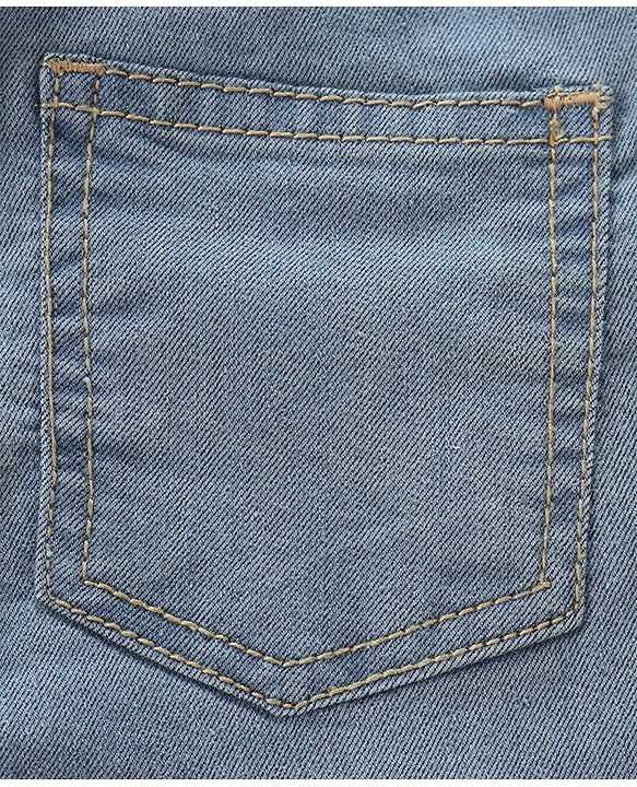 Babyhug Cotton Stretchable Full Length Washed Joggers - Dark Blue