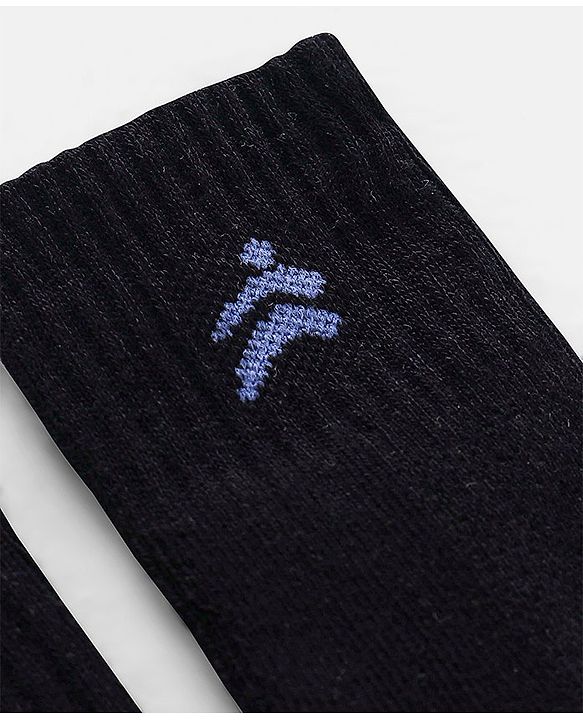 Pine Active Bamboo Lycra Blend Ankle Length Socks Logo Print Pack Of 3 -  Black