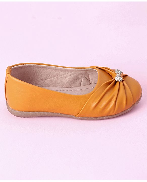 Cute Walk by Babyhug Slip On Bellies Applique - Mustard