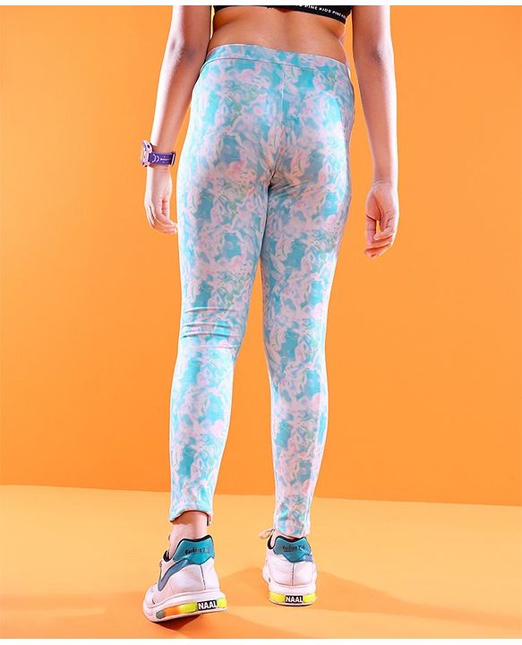 Pine Active Full Length Tie Dye Effect Legging - Blue
