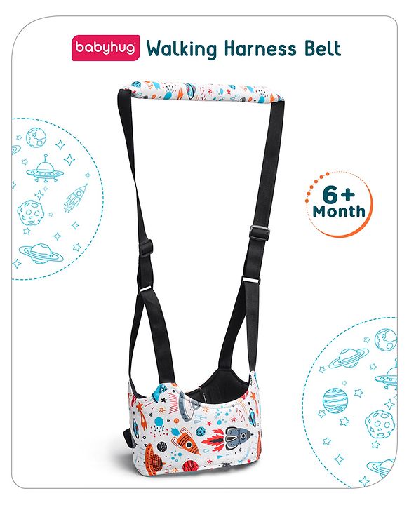 Babyhug Walking Harness Belt Rocket Print - Multicolor
