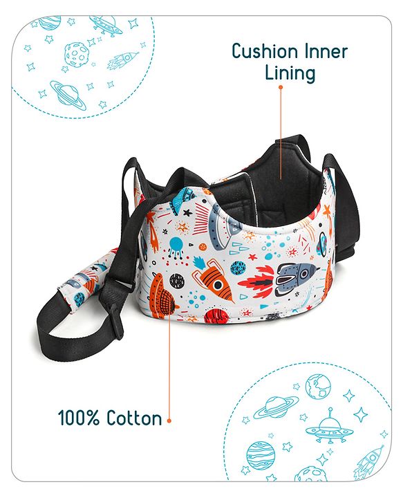 Babyhug Walking Harness Belt Rocket Print - Multicolor