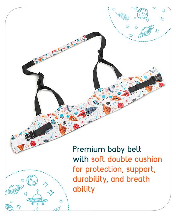 Babyhug Walking Harness Belt Rocket Print - Multicolor
