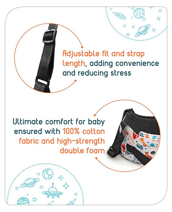 Babyhug Walking Harness Belt Rocket Print - Multicolor