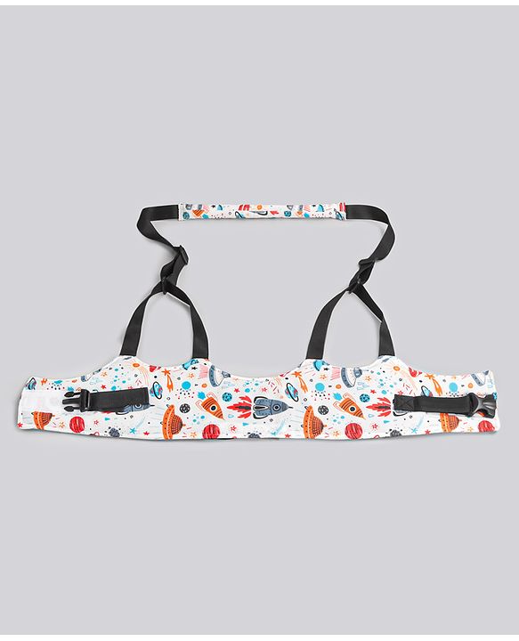 Babyhug Walking Harness Belt Rocket Print - Multicolor