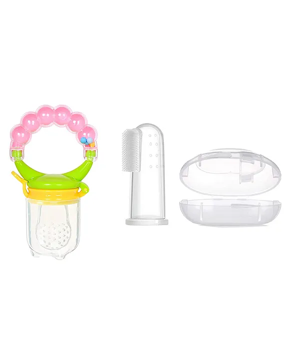 Enorme Baby Silicone Finger Toothbrush and Fruit Food Feeder