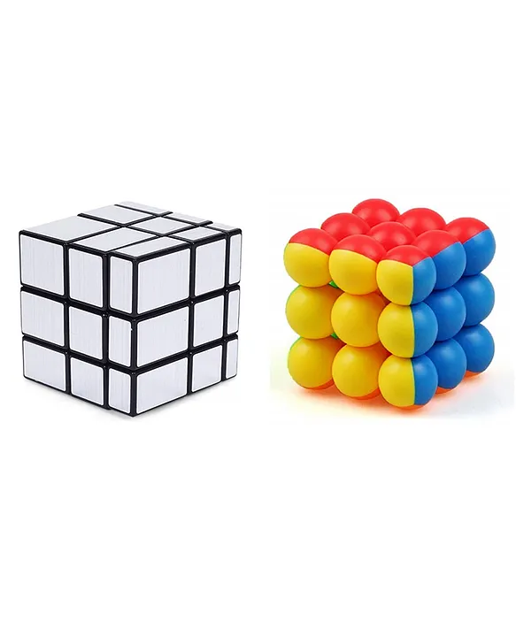 Enorme High Speed Smooth Silver Mirror Cube and 3x3x3 Round Bubble Magic  Cube