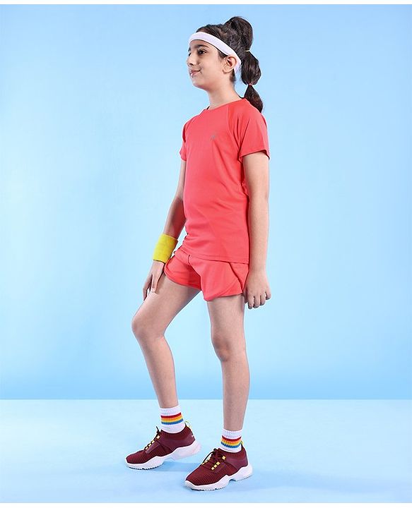 Pine Active Lycra T-shirt and Shorts Set - Red