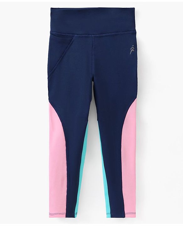 Pine Active High Stretch Breathable Sports Bra Jacket and Leggings 3 Pieces Set - Pink Blue