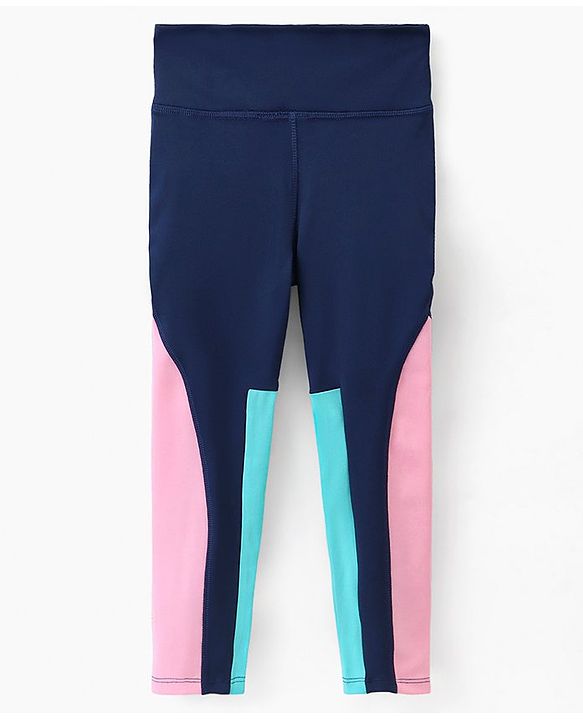 Pine Active High Stretch Breathable Sports Bra Jacket and Leggings 3 Pieces Set - Pink Blue
