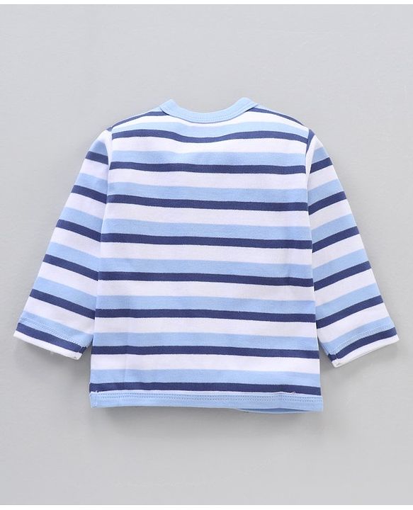 Babyhug 100% Cotton Knit Full Sleeves Vests Striped & Bear Print  Pack of 3 - Multicolour