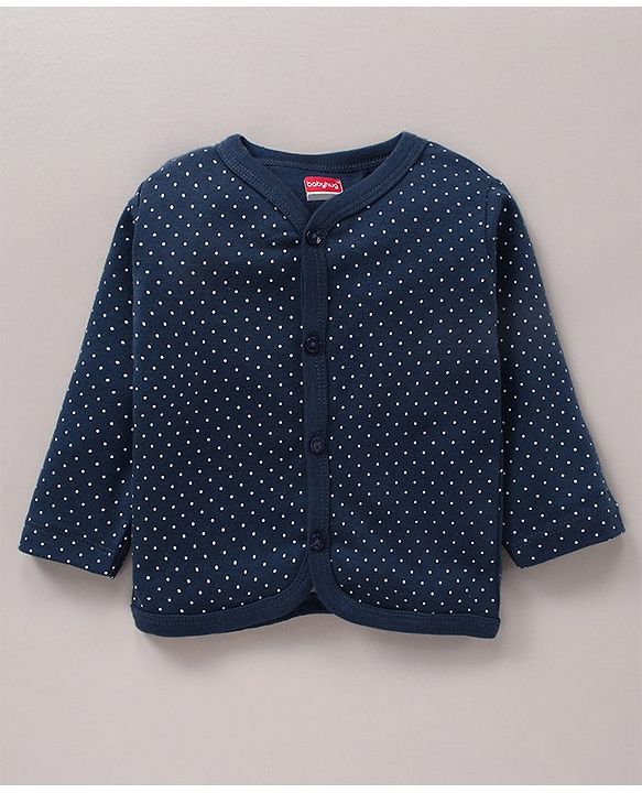 Babyhug 100% Cotton Knit Full Sleeves Vests Floral & Dotted Print Pack of 3 - Multicolour