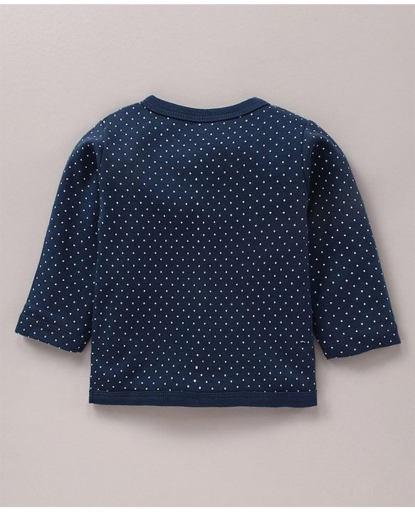Babyhug 100% Cotton Knit Full Sleeves Vests Floral & Dotted Print Pack of 3 - Multicolour