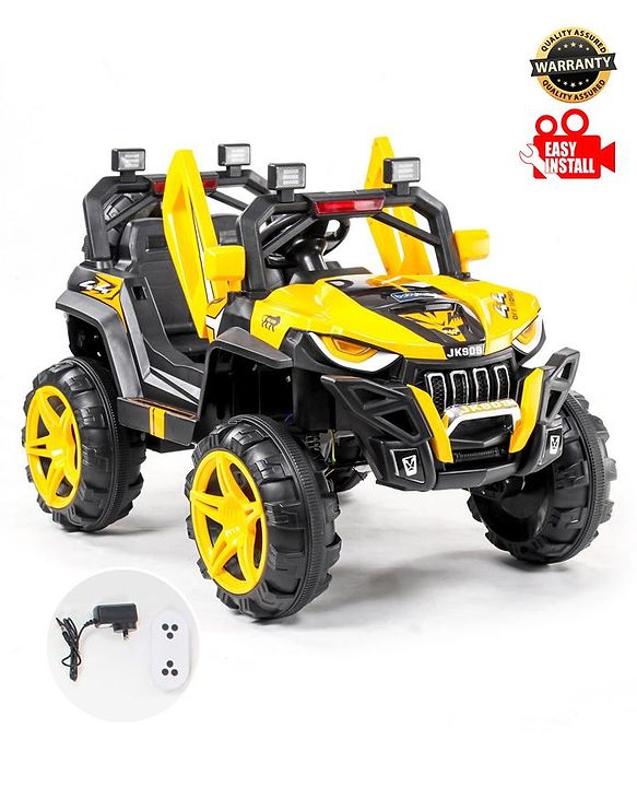 Babyhug Battery Operated Ride On Jeep With Light And Music - Yellow