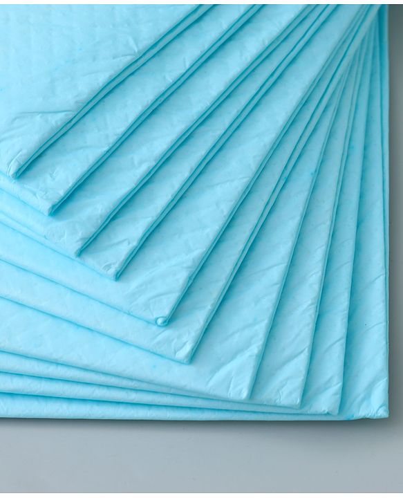 Babyhug Disposable Diaper Changing Mat Medium 10 Pieces - Blue