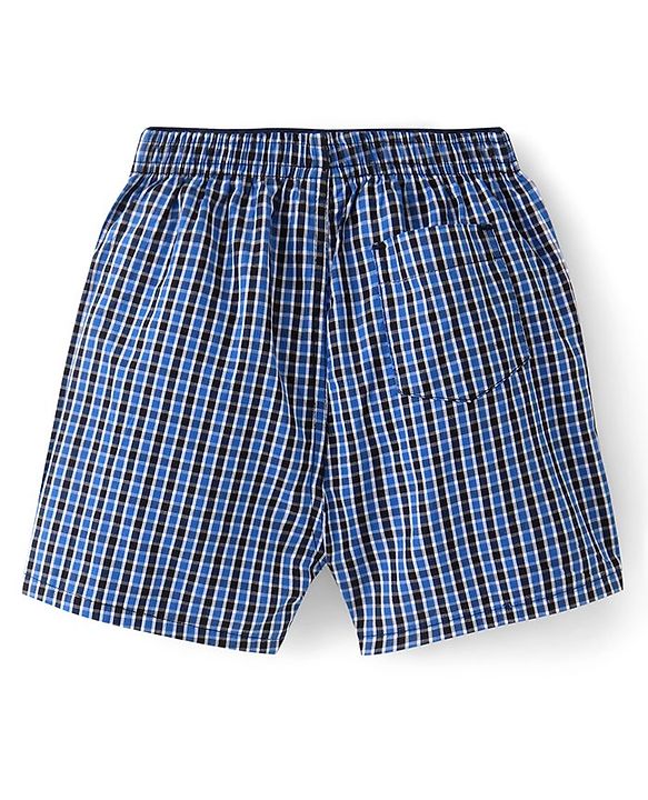 Pine Kids Cotton Woven Above Knee Length Check Boxers Pack of 2 (Colour May Vary)