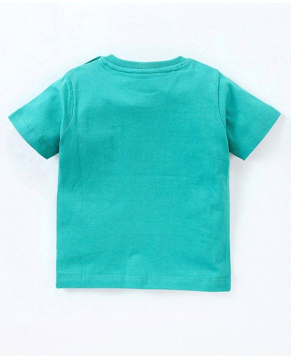 Babyhug Cotton Knit Half Sleeves Striped & Wild Animal Printed T-Shirts Pack of 3 - Blue & Yellow
